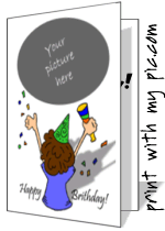 birthday cards to print add your own photo birthday card templates